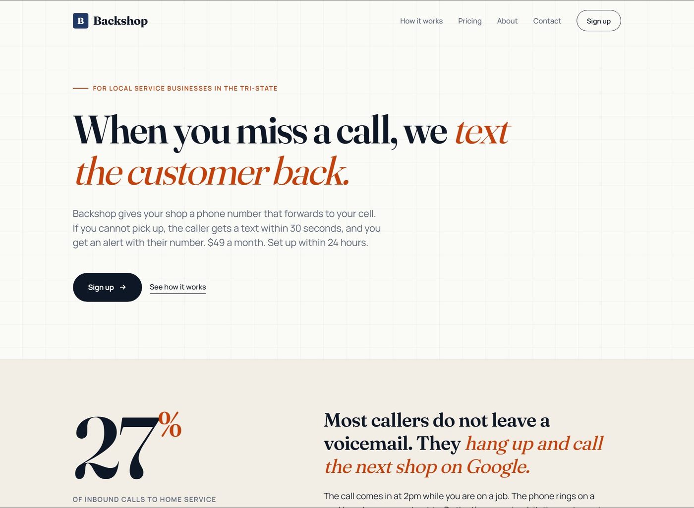 Backshop website